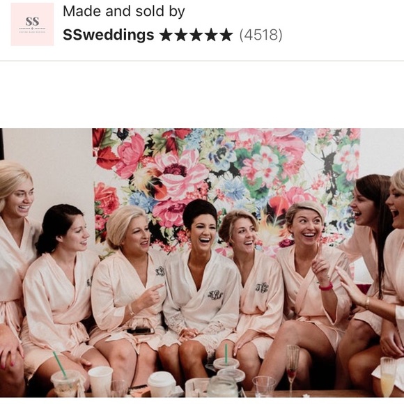 Monogrammed SS Weddings Robe - Picture 2 of 3